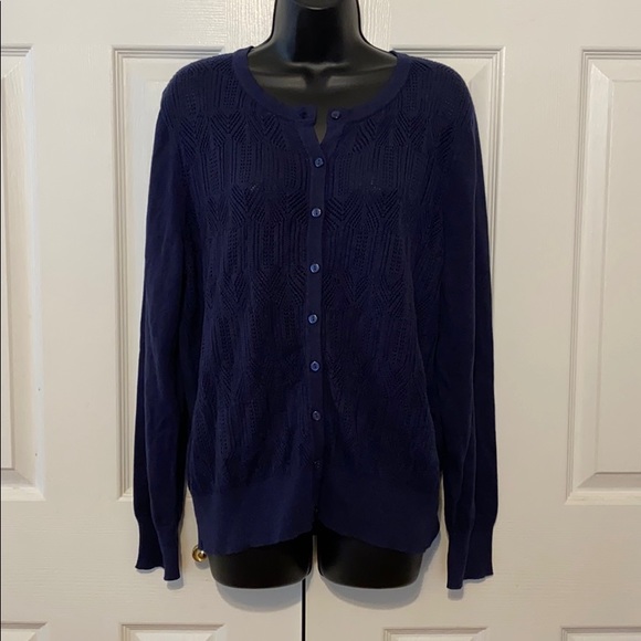 Charter Club Sweaters - NWT Charter Club Navy Cardigan size XL